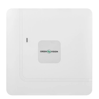 IP-видеорегистратор GreenVision Lite 9-канальный 8MP NVR в белом корпусе