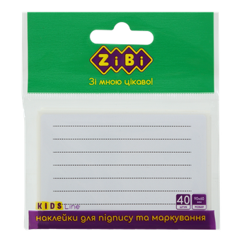 Школьные наклейки для подписывания тетрадей и книг Zibi 90х60 мм 40 наклеек (ZB.1501)