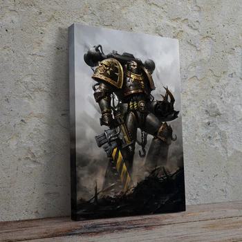 Интерьерная картина Вархаммер 40000, Железные Воины, Warhammer 40000, Iron Warriors, 42×28 см (id1995)