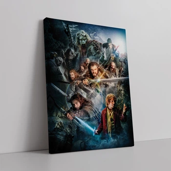 Интерьерная картина Властелин колец, хоббит Бильбо и гномы, Lord Of The Rings, 106×75 см (id2694)