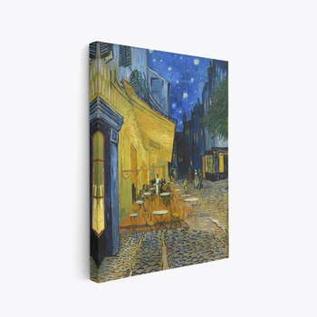 Інтер'єрна картина "Нічна тераса кафе" — Вінсент ван Гог, Vincent van Gogh, Café Terrace at Night, 37×30 см (id6658)