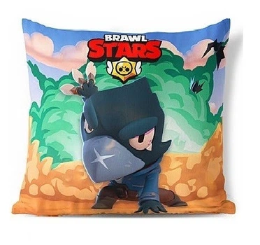 Декоративная подушка для геймера Generic Brawl Stars Ворон, 45х45 см Принт 537
