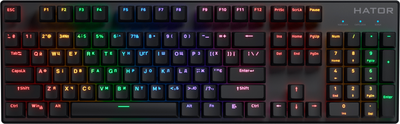 Клавиатура беспроводная Hator Icefall Mecha Rainbow Wireless/USB Black (HTK204UA)