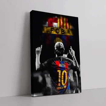 Интерьерная картина Футболист Лионель Месси, ФК Барселона, Lionel Messi, Barcelona, 42×28 см (id1800)