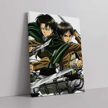 Интерьерная картина Атака на титанов, Леви и Эрен, Attack on Titans, 42×30 см (id0255)