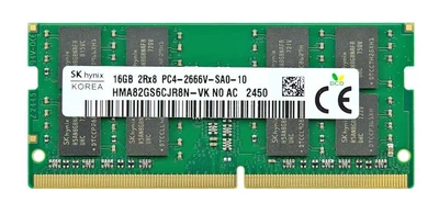 Оперативная память для ноутбука SK hynix 16GB DDR4 2666MHz SO-DIMM 2Rx8 (HMA82GS6CJR8N-VK)