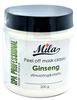 Альгінатна маска Життєва сила - женьшень — зміцнення / Mask classic Ginseng ТМ Мila, Франція, 200 г