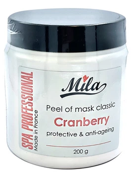 Альгінатна маска Журавлина — проти зморщок / Cranberry Mask, ТМ Mila, Франція, 200 г