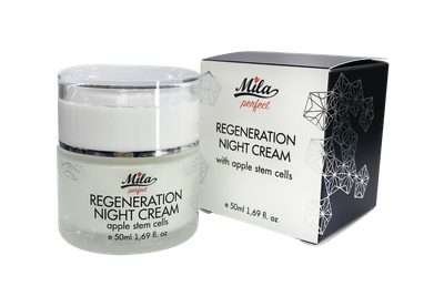 Крем нічний зі стовбуровими клітинами для регенерації шкіри / Night cream with stem sells, Mila perfect, Франції, 50ml