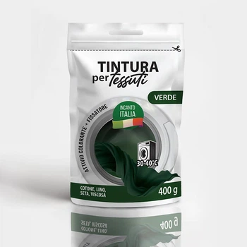 Серія Incanto italia «Verde» темно-зелений фарба-барвник для тканини, 400 г