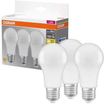 Набор светодиодных ламп OSRAM BASE A60 13W 2700К E27 3 шт (4058075819412)