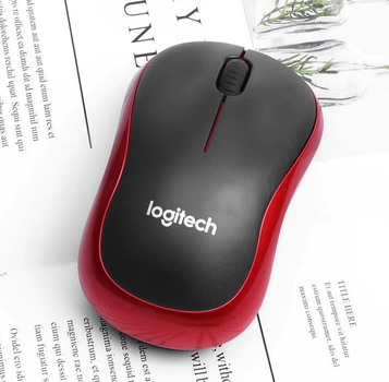 Комп’ютерна миша Logitech M185 Червона 2,4 ГГц