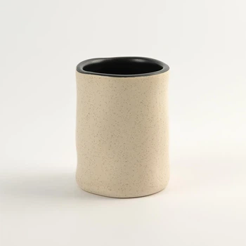 Подставка для зубных щеток MBM HOME "Porto" 350 мл BA-33 BEIGE/BLACK бежевая/черная