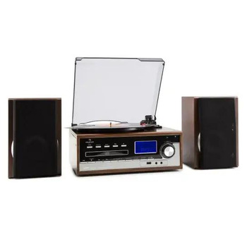 Музичний центр, програвач вінілу Auna Deerwood USB/MP3/CD/Tape/FM/AUX