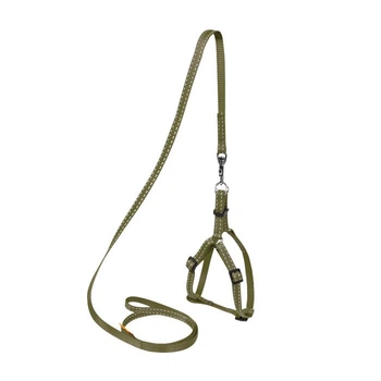 Шлея Dog Extreme нейлоновая на планшете для кроликов (ширина 14мм, В:30-45см) хаки