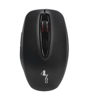 Мышь компьютерная беcпроводная 4you M4 black (6кн, 800-1600DPI, 12мес гарантия)