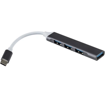 USB-хаб U&P U10 USB Type-C - USB 3.0 + 3 x USB 2.0 Grey (SWE-U10-GY)