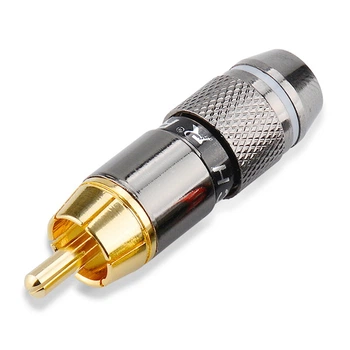 Штекер металлический RCA под пайку R Connector FreeEnd - RCA Male Graphite (48337)