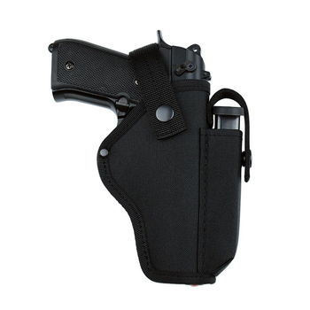 Кобура поясна S&M для Beretta 92 з чохлом під магазин синтетична чорна