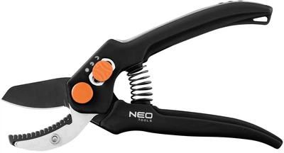 Секатор с наковаленкой NEO Tools до 15 мм 185 мм с регулируемым расстоянием (15-201)