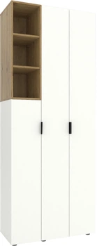 Шафа Metkas Home A003L 900x420x2300 мм ЛДСП Білий сніг - Дуб Артізан (MA003L-BD)