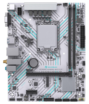 Материнська плата Maxsun B760M GAMING WIFI ICE (MS-B760M GAMING WIFI ICE) (Socket 1700, Intel B660, Micro-ATX)