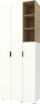 Шафа Metkas Home A003R 900x420x2300 мм ЛДСП Білий сніг - Дуб Артізан (MA003R-BD)
