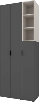 Шкаф Metkas Home A003R 900x420x2300 мм ЛДСП Антрацит - Кашемир (MA003R- AK)
