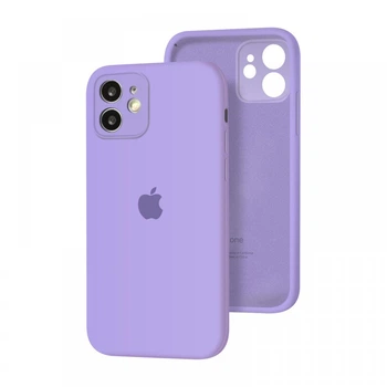 Чехол Silicone Premium case с защитой камеры для iPhone 11 Full Camera Protective lilac 9551