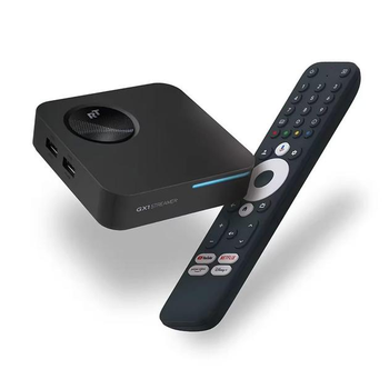 Смарт ТБ медіаплеєр RockTek GX1 4/32GB 4K Ultra HD Smart TV мультимедійна цифрова інтернет андроїд приставка Chromecast IPTV WiFi 6 Android 12 HDR 10+ Dolby Vision Atmos медіаприставка з голосовим пошуком Bluetooth мікрофоном