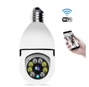 Уличная IP камера лампочка Поворотная WIFI камера видеонаблюдения Скрытая камера-лампа Nectronix L1 в цоколь лампочки Е27