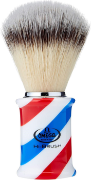 Помазок для гоління Omega Barber Pole Hi-Brush Synthetic Fiber