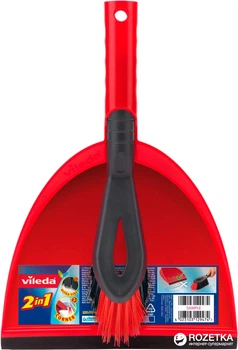 Набір для прибирання Vileda 2в1: совок з короткою ручкою + щітка Vileda Dustpan (4023103172326)