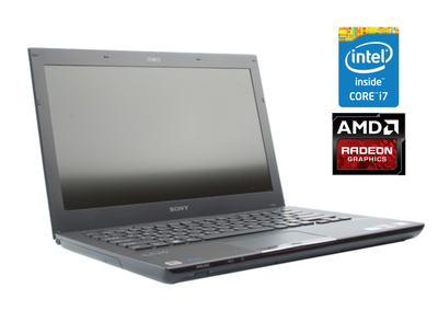 Ноутбук Б-класс Sony Vaio VPC-SB1A9E / 13.3" (1366x768) TN / Intel Core i7-2620M (2 (4) ядра по 2.7 - 3.4 GHz) / 8 GB DDR3 / 128 GB SSD / AMD Radeon HD 6630M, 1 GB GDDR3, 128-bit / WebCam / DVD-ROM / Win 10 Pro б/у