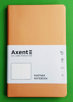 Книга записна Axent Partner Soft (8312-35-A), A5, 125x195 мм, 96 аркушів, крапка, гнучка обкладинка, золота