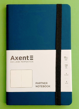 Книга записна Axent Partner Soft (8312-02-A), A5, 125x195 мм, 96 аркушів, крапка, гнучка обкладинка, темно-синя