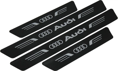 Наклейка на пороги карбон Audi кт. 4шт. 55х7 передние, 35х7 задние (25-5)