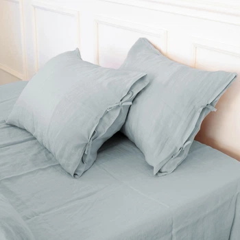 Простирадло на резинці MirSon Льон Linen Caspian 150x190 см (2200008248512) Простирадло на резинці MirSon Льон Linen Caspian 150x190 см (2200008248512)