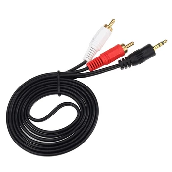 Аудиокабель Jack 3,5мм на RCA (тюльпан), длина 1,5м