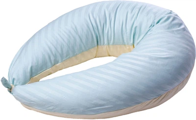 Подушка для беременных и кормления Mirson №10160&nbsp;Satin&nbsp;Stripe&nbsp;30-0014&nbsp;+&nbsp;30-0002&nbsp;Fleshly EcoSilk 30х170 см (2200007216291)