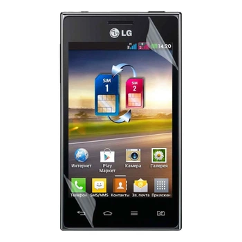 Плёнка гидрогелевая матовая для LG Optimus L5 протиударная прозрачная