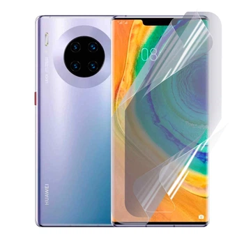 Плёнка гидрогелевая для Huawei Mate 30 Pro глянцевая противоударная прозрачная