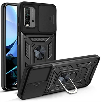 Протиударний броньований чохол із захистом камери для Xiaomi Redmi 9T та Poco M3 Armor Case Keysion black