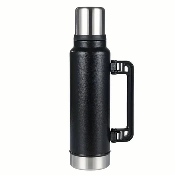 Кружка-термос Vacuum flask 970,1400 мл, Термос nуристический с чашкой из нержавеющей стали 55567/1