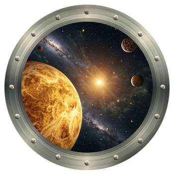 Наклейка интерьерная Космический иллюминатор d20 cм ENTESTORE (art. ILM-8036_SPC)