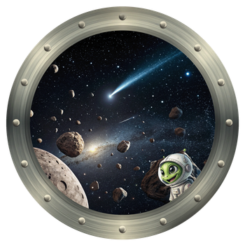Наклейка интерьерная Космический иллюминатор d20 cм ENTESTORE (art. ILM-8029_SPC)