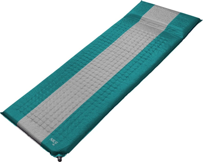 Килимок самонадувний Nils Camp NC4340 Turquoise-Grey (5907695544527)