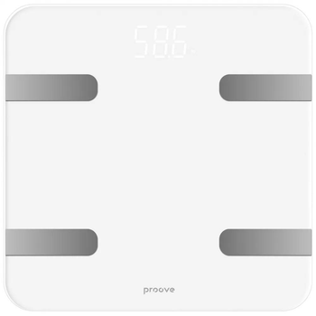 Смарт-ваги підлогові Proove Numbers до 180кг LED-дисплей (SLBP00010002)