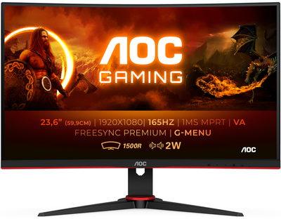 Монитор 24" AOC Gaming C24G2AE Full HD VA 165 Гц Б/В