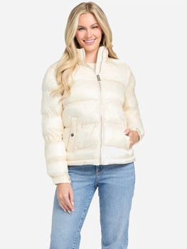 Куртка демісезонна коротка з капюшоном жіноча Guess 480382786 M Молочна (1159829329)